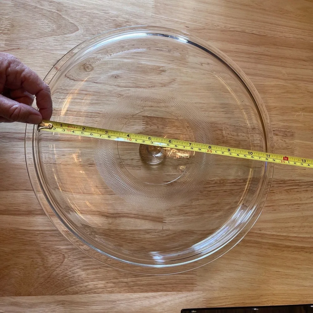 Pyrex 12 Clear Glass Lid Round Replacement Cover 12 Inch Vintage USA‎